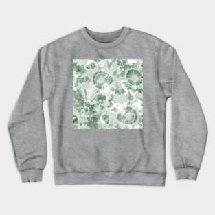 Sage Green Psychedelic Tie-Dye Crewneck Sweatshirt